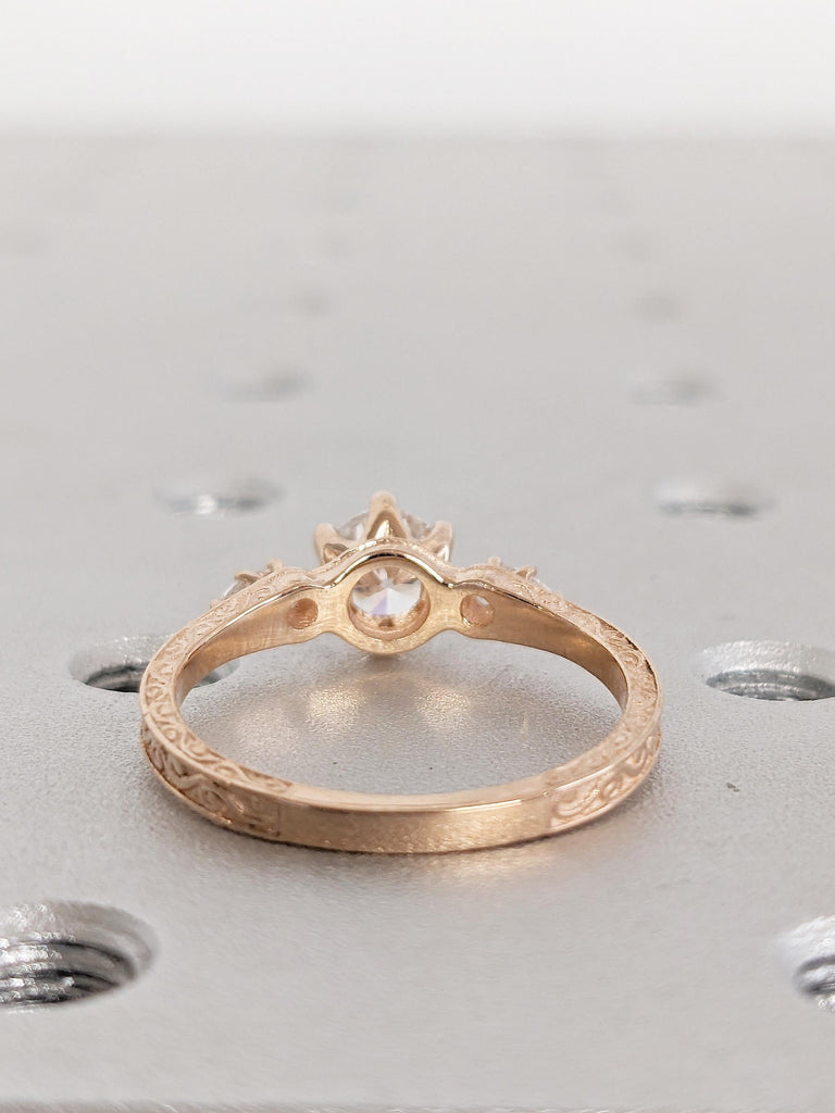 Round and Marquise Engagement Ring