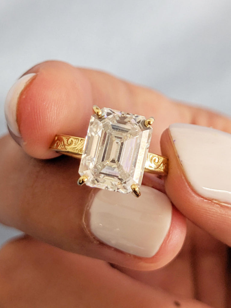 Engagement Ring, Filigree Moissanite Rings