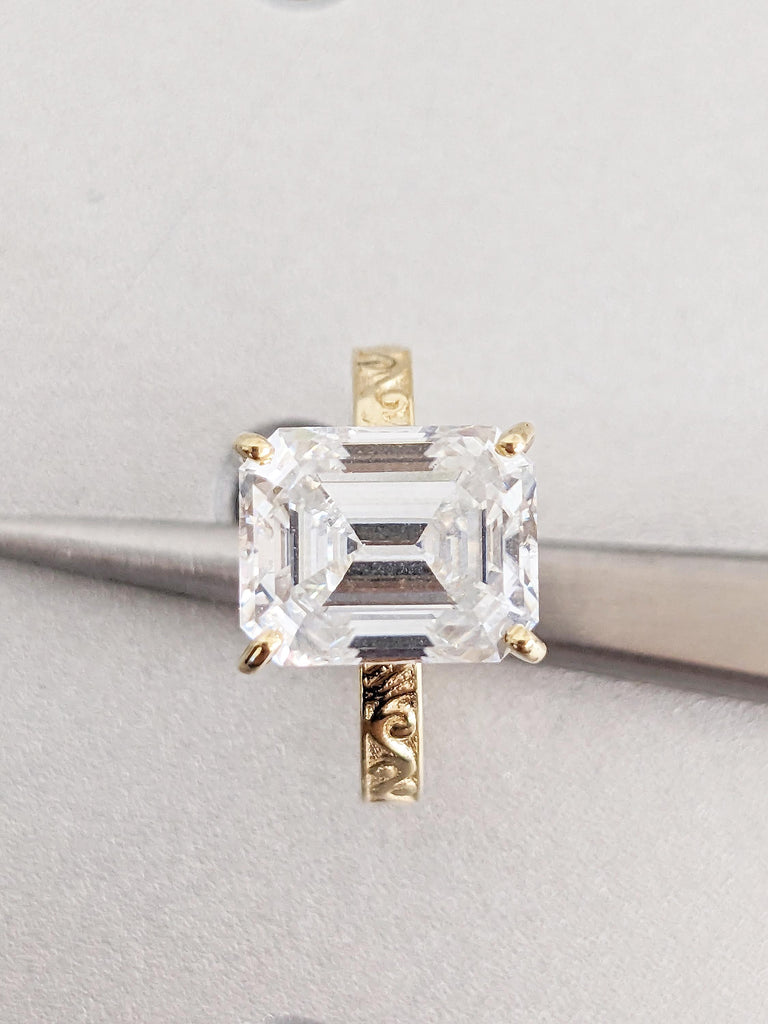 Dainty 18k Yellow Gold Promise Ring for Her