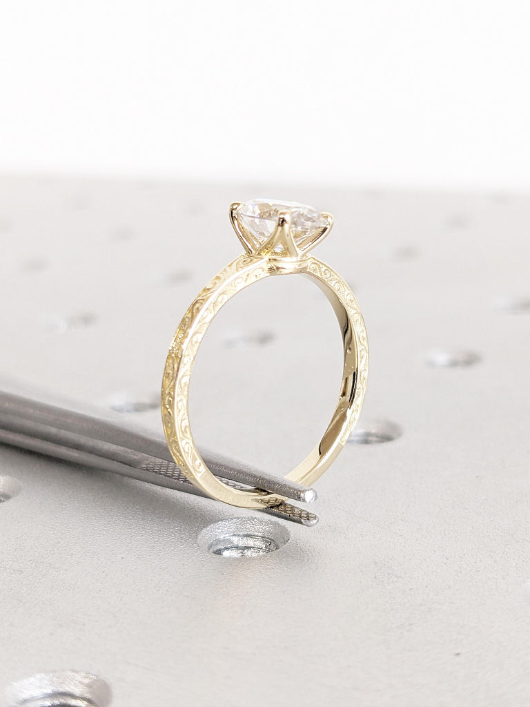 Hand Carved Wedding Ring, Anniversary Ring