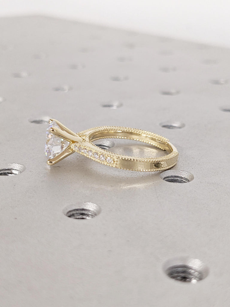 Solid Gold Ring, Half Eternity Ring