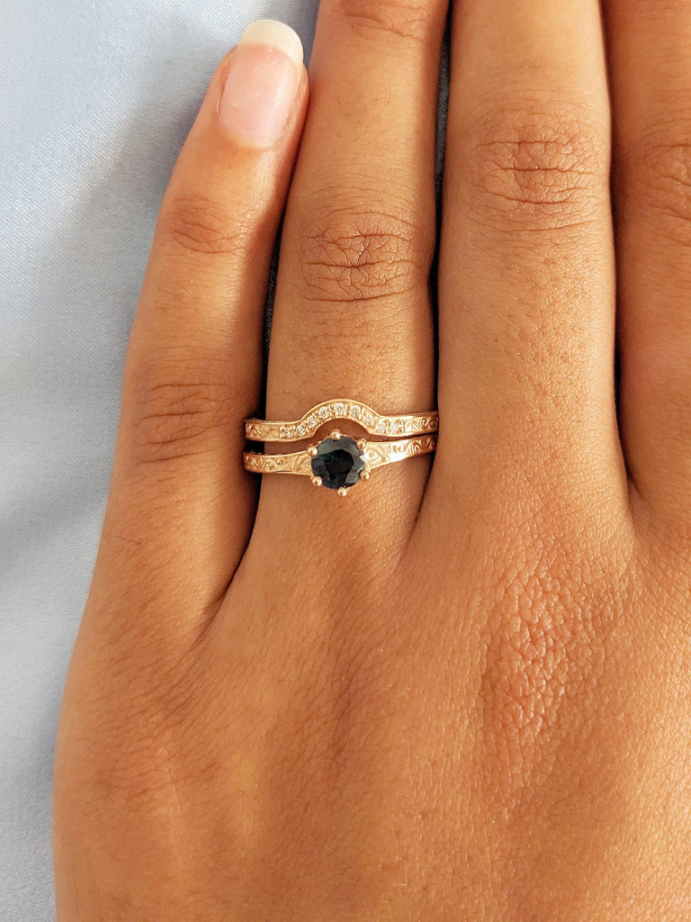 Filigree Engagement Ring Set