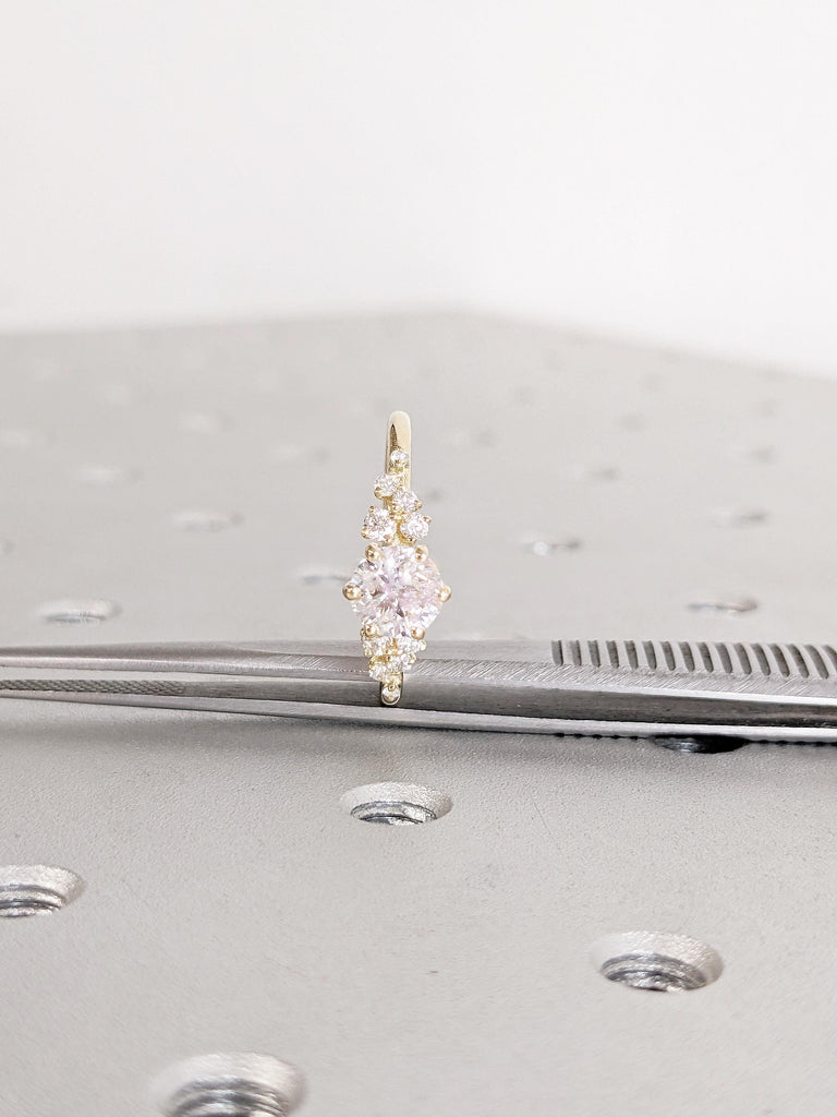 Moissanite Cluster Ring