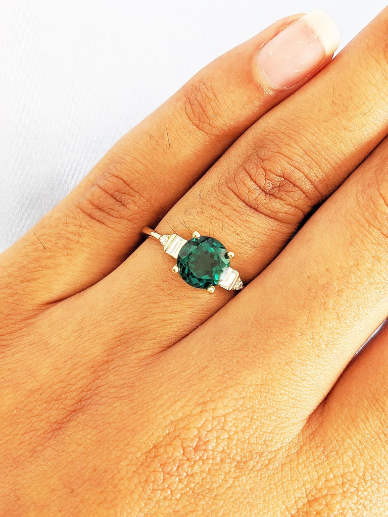 Unique Lab Emerald Ring