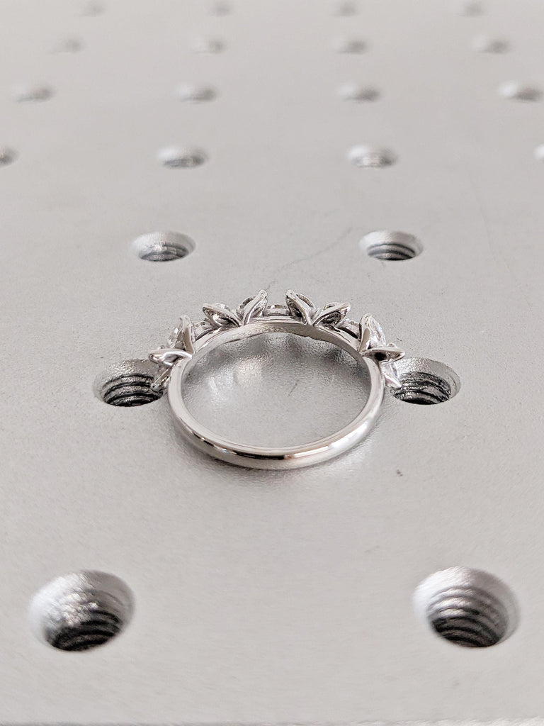 White Gold Ring, Nature Jewelry