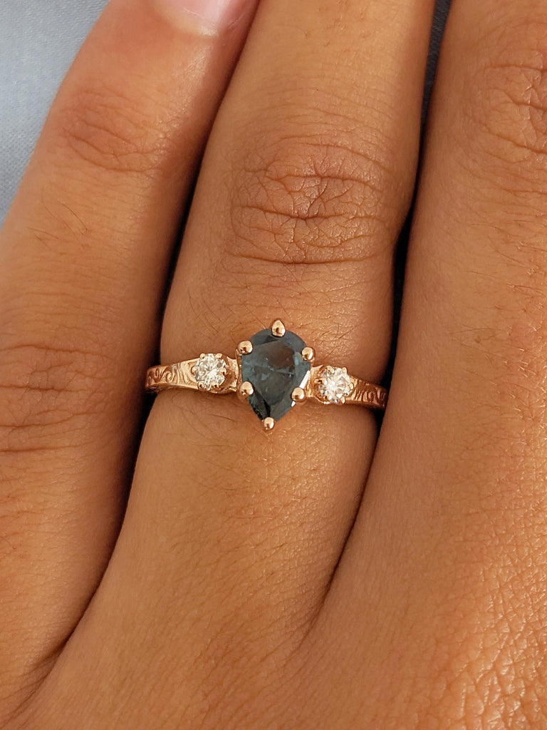 Filigree Ring, Three Stone Ring