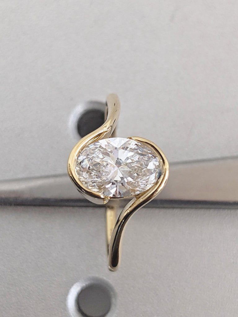 Dainty 18k Yellow Gold Bypass Ring