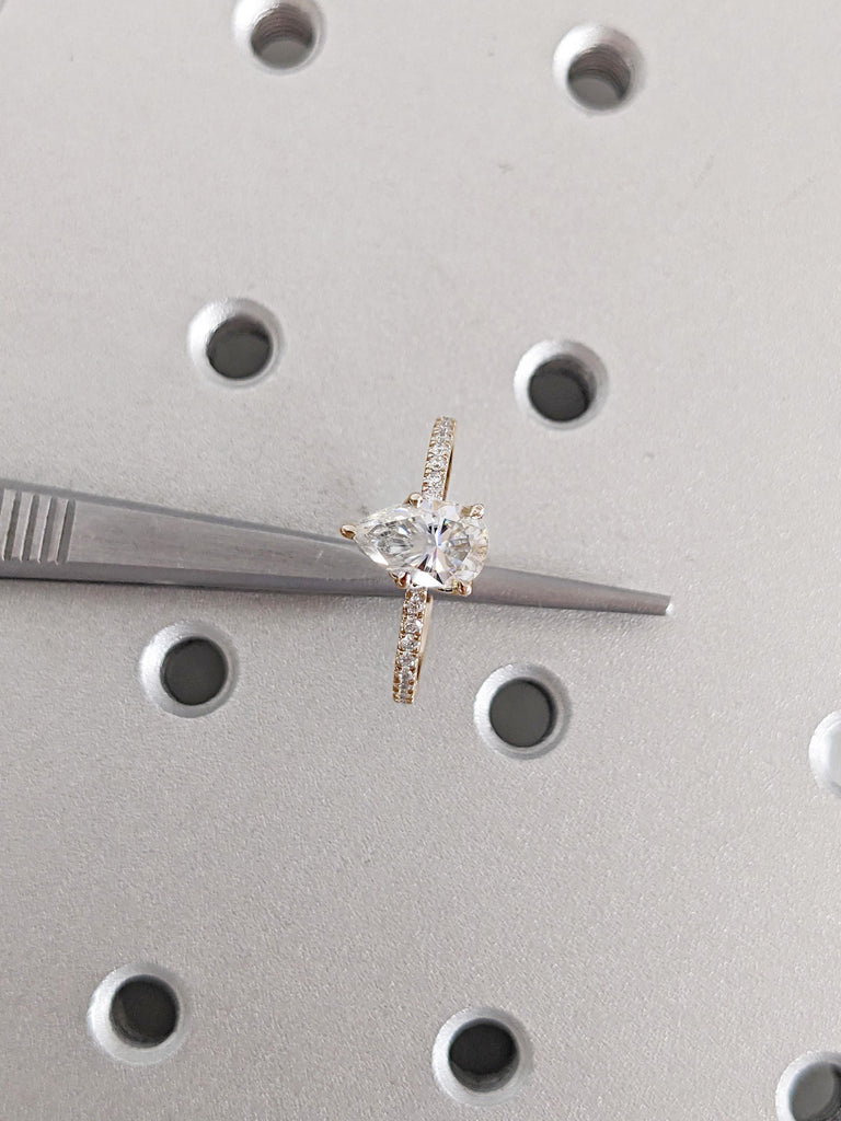 Eco Friendly Ring, Half Eternity Diamond Ring