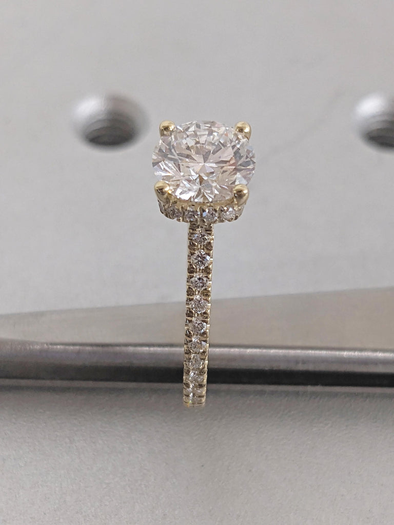 Half Eternity Ring, Round Moissanite Ring