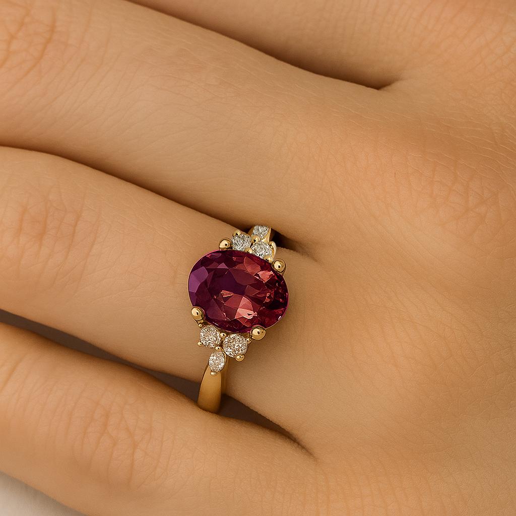 Art Deco Ruby Anniversary Ring, Ruby Birthstone Ring