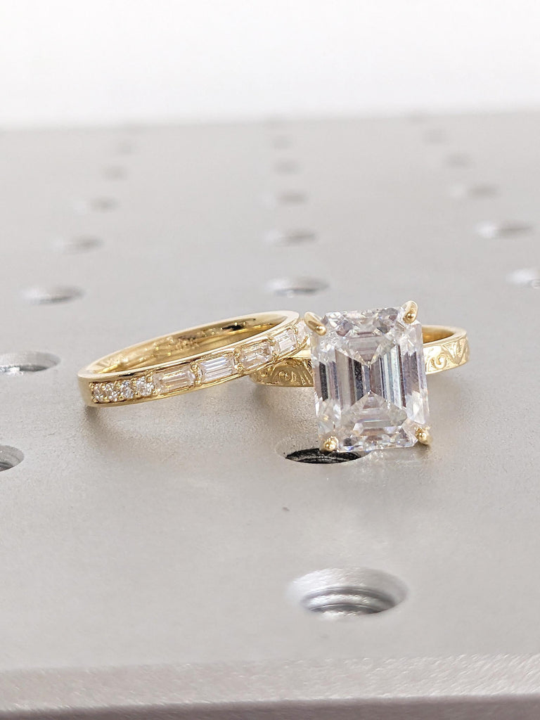 18k Solid Gold Ring Set