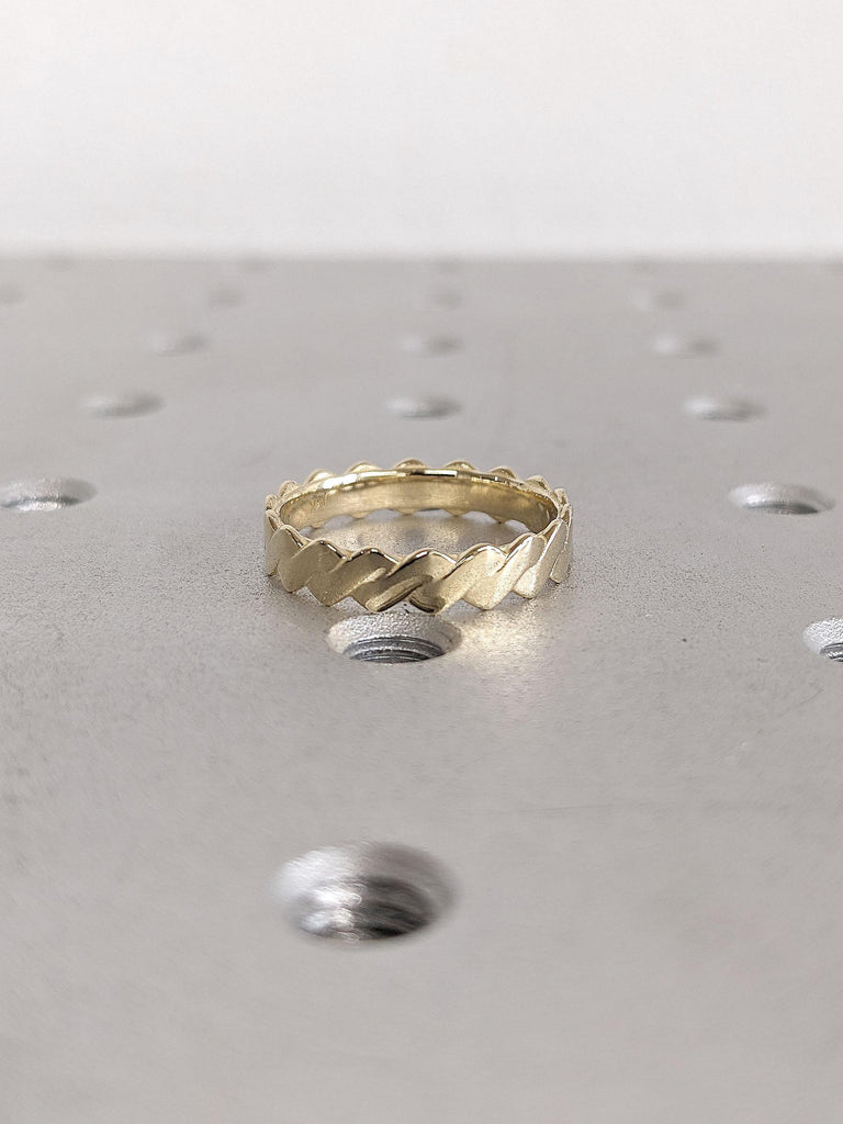 14k Gold Celtic Knot Ring | Solid Gold Irish Wedding Ring | Dainty Knot Stacking Ring | Women Minimalist Promise Ring | Braided Band Jewelry