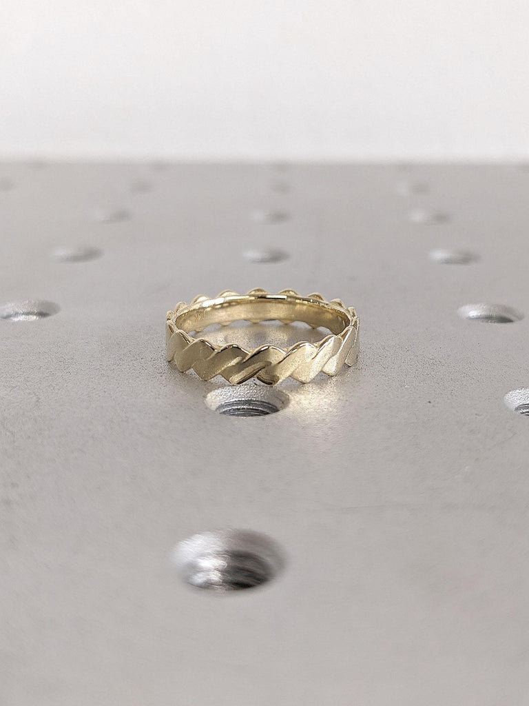 14k Gold Celtic Knot Ring | Solid Gold Irish Wedding Ring | Dainty Knot Stacking Ring | Women Minimalist Promise Ring | Braided Band Jewelry