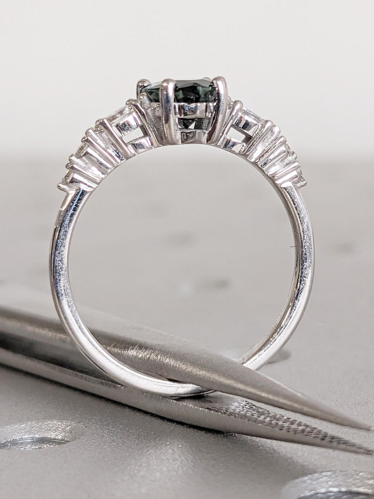 Pear Shaped Engagement Ring, Montana Sapphire Ring, 14k Gold Ring, Promise Ring for Her, September Birthstone Ring, Unique Handmade Rings