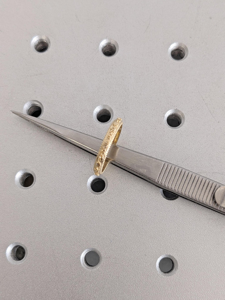 Unique Matching Rings for Women, Nature Inspired Ring, Dainty 18k Solid Gold Ring, Stackable Ring, Milgrain Ring, Personalized Stacking Ring