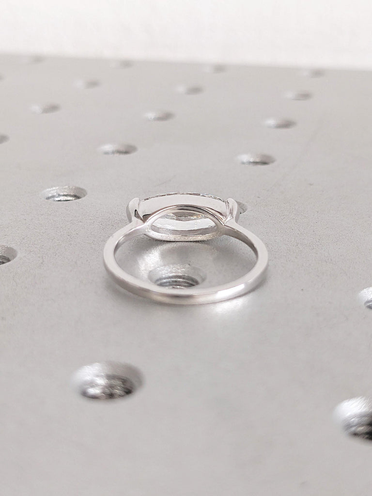 Colorless Moissanite Anniversary Ring