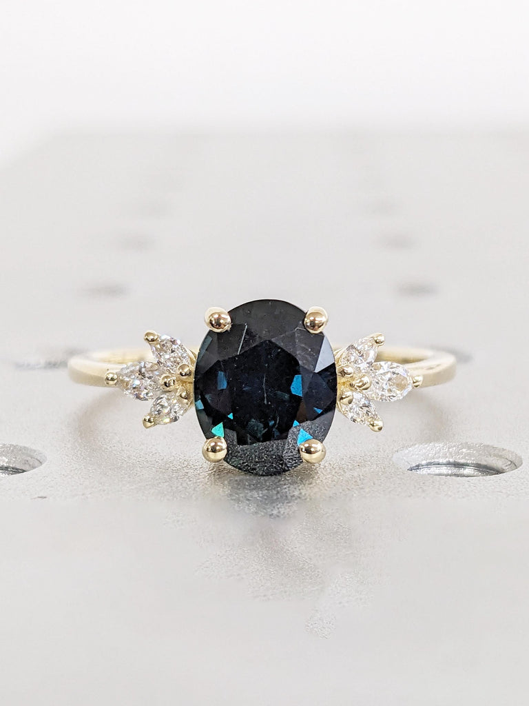 Art Deco Montana Sapphire Ring