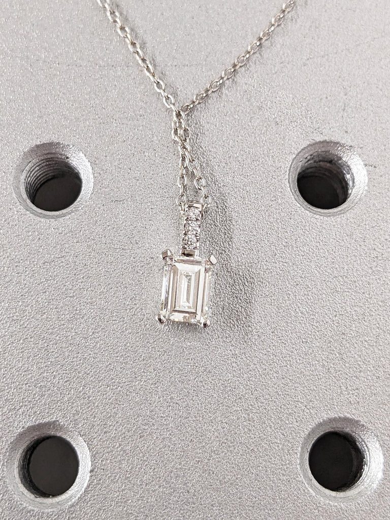 Diamond Solitaire Necklace | 14k 18k Gold Everyday Lab Diamond Necklace | Genuine Diamond Bridal Necklace | Petite Diamond Layering Necklace