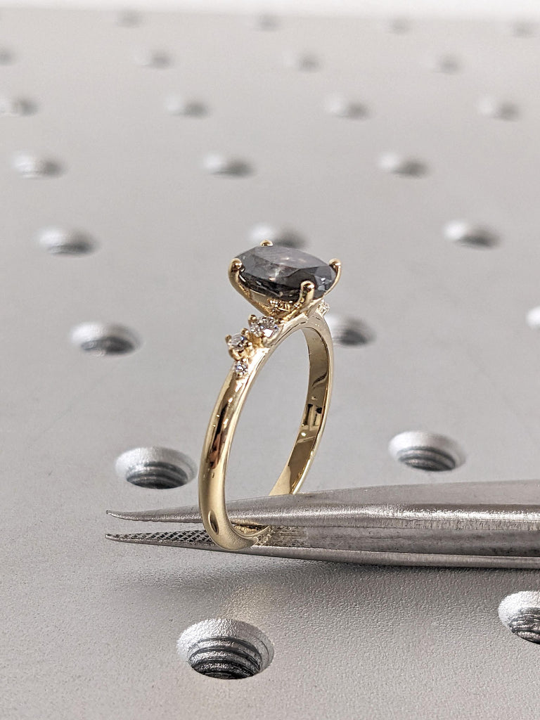 18k Yellow Gold Rings for Women | Gold Engagement Ring | 1ct, 2 Carat Oval cut Diamond