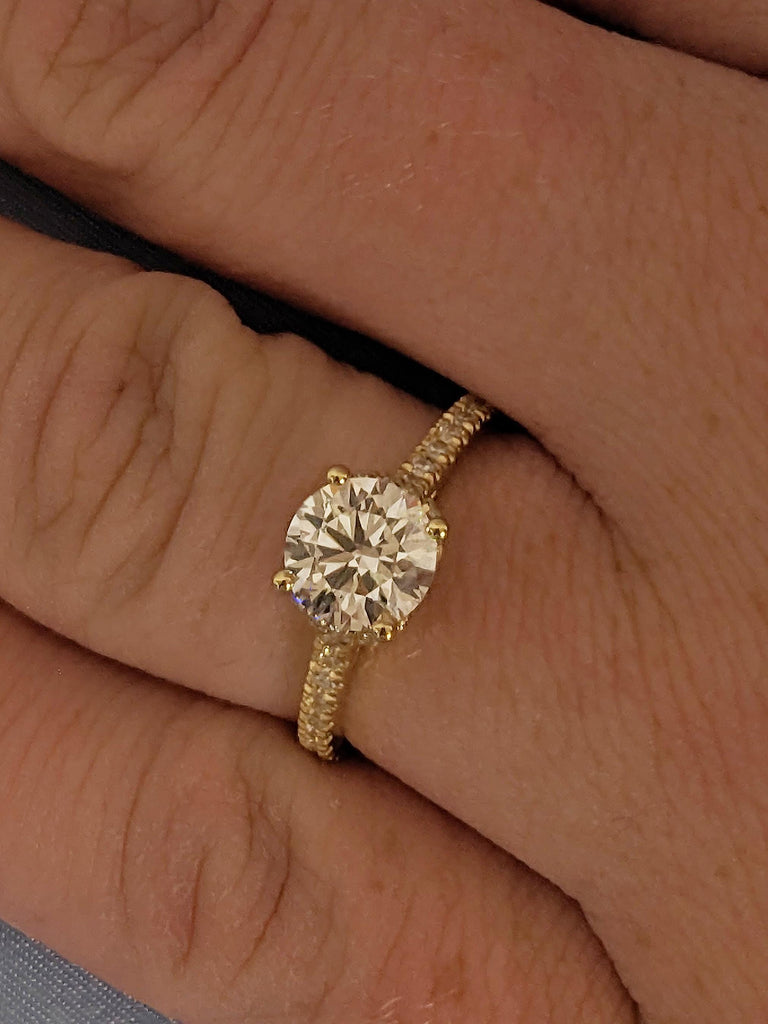 Hidden Halo Engagement Ring