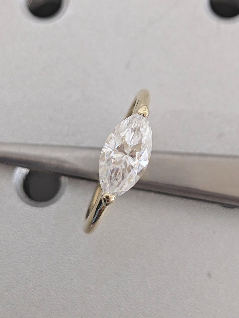 Marquise Engagement Ring, Lab Grown Diamond Ring