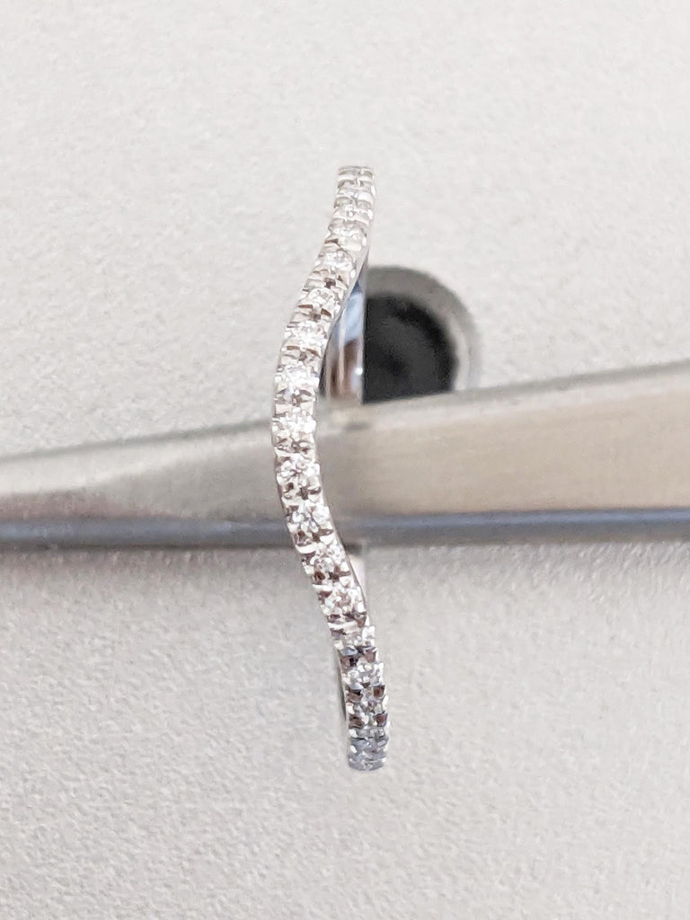 Moissanite Half Eternity Band, Vintage Wedding Band, Wedding Ring