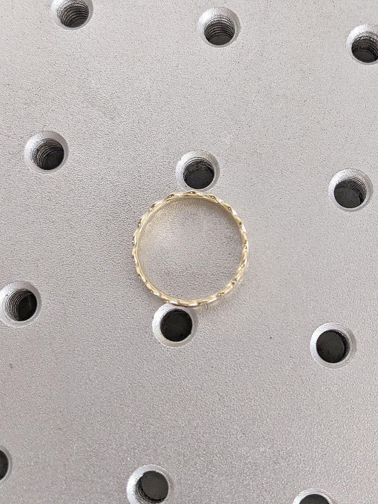 14k Gold Celtic Knot Ring | Solid Gold Irish Wedding Ring | Dainty Knot Stacking Ring | Women Minimalist Promise Ring | Braided Band Jewelry