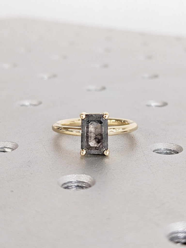 Salt and Pepper Diamond Ring