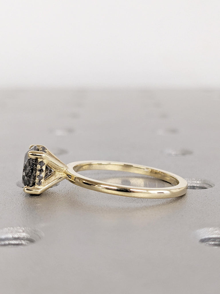 Unique Gift for Wife, Diamond Hidden Halo Ring