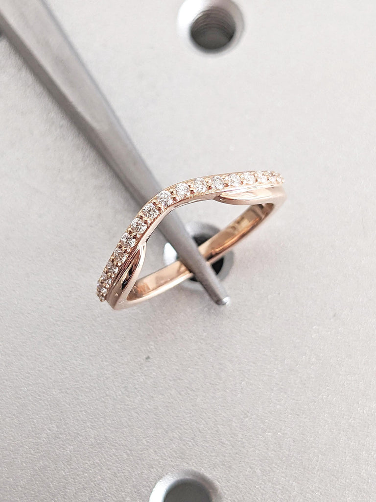 Matching Rings for Women, Unique Wedding Band, Anniversary Band
