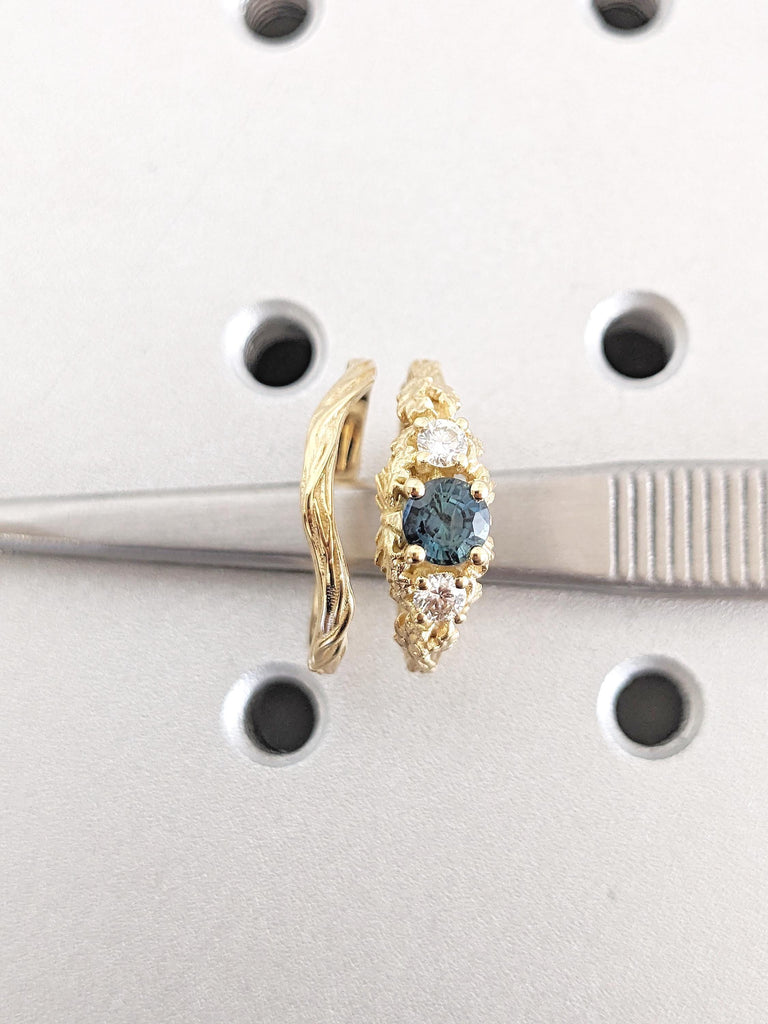 Nature Ring, 18k Solid Gold Ring, Engagement Ring