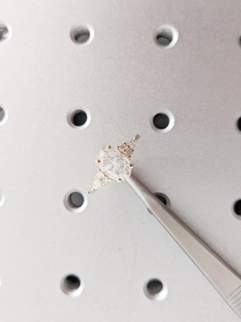 Lab Grown Diamond Engagement Ring, Oval Cut Ring, Lab Diamond
