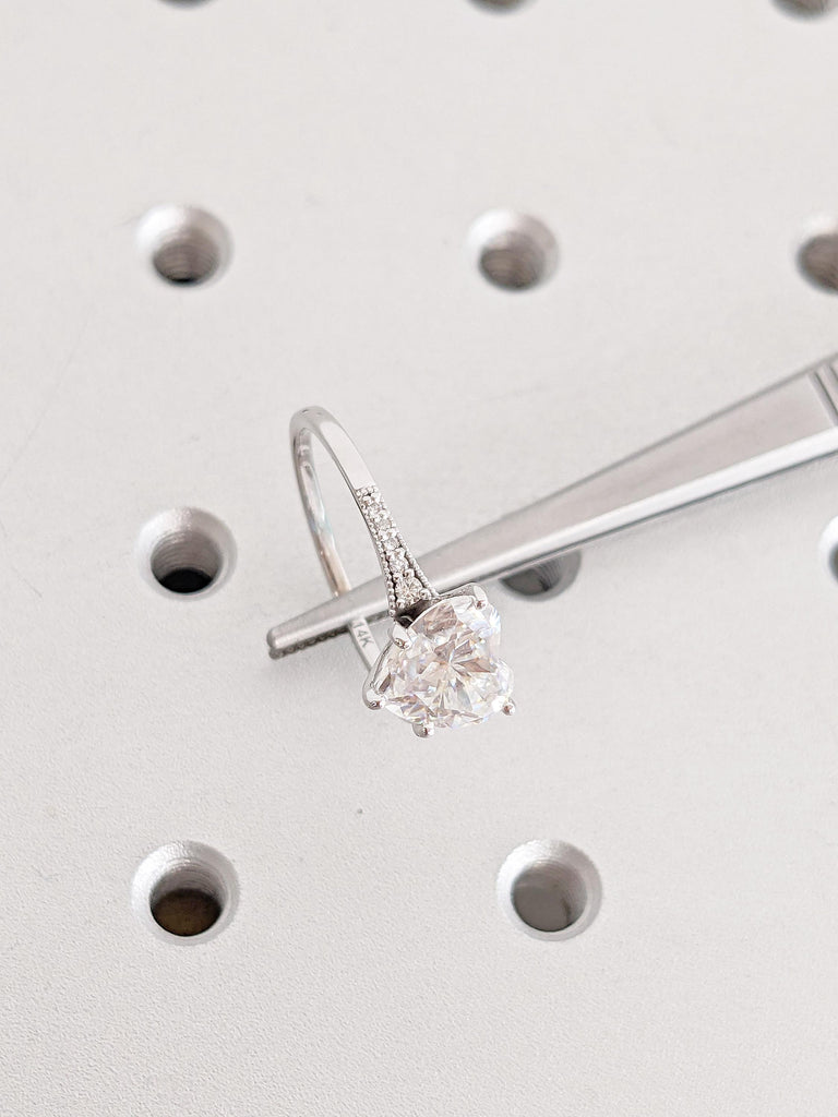Lab Grown Diamond Engagement Ring | Lab Diamond Wedding Ring | Heart Ring for Women | Anniversary Gift | Heart Diamond Ring For Her| Jewelry