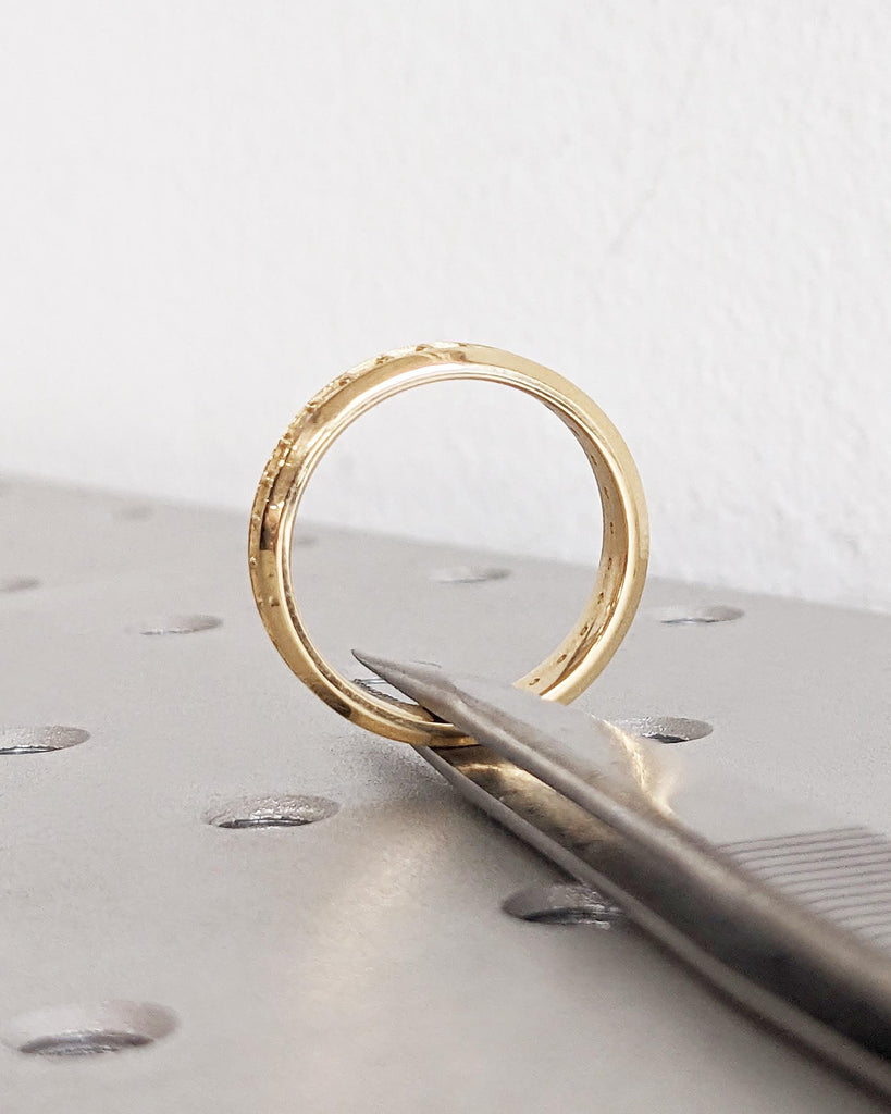 Round Cut Lab Grown Diamond Eternity Ring: 4mm Full Eternity Wedding Band, Channel Setting, Men’s or Women’s Stackable Ring, 18K Yellow Gold