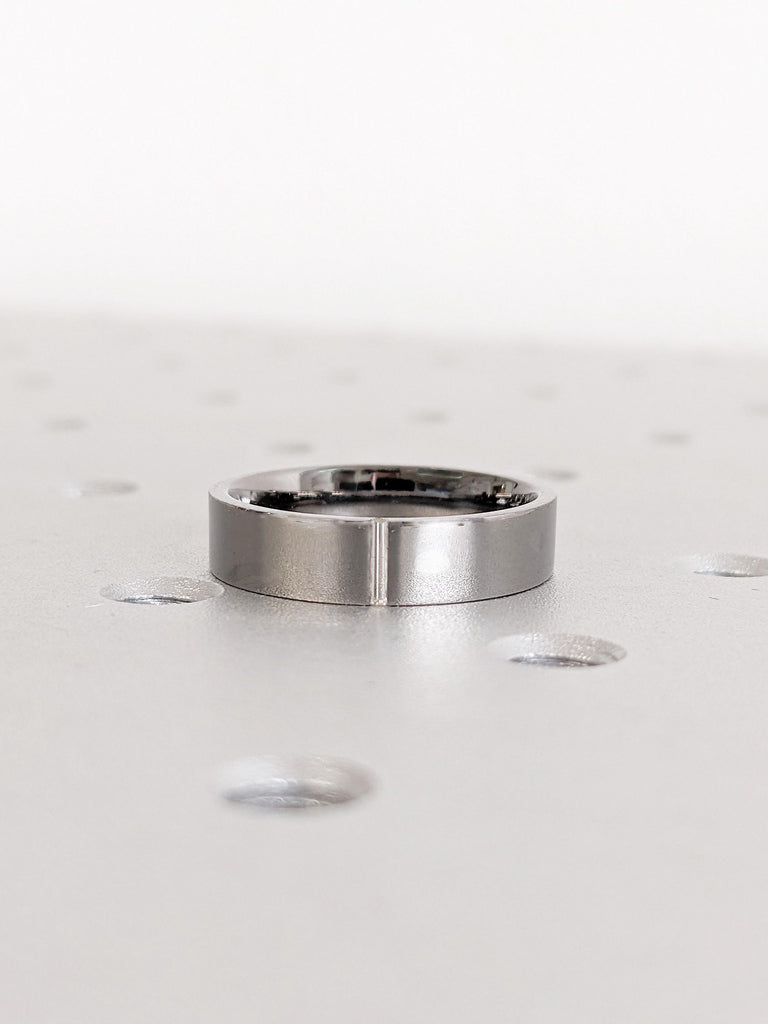 14K Black Gold Baguette Diamond Wedding Band | Men's Diamond Wedding Band | Flush Set Unique Baguette | Modern Stackable Men's Wedding Band