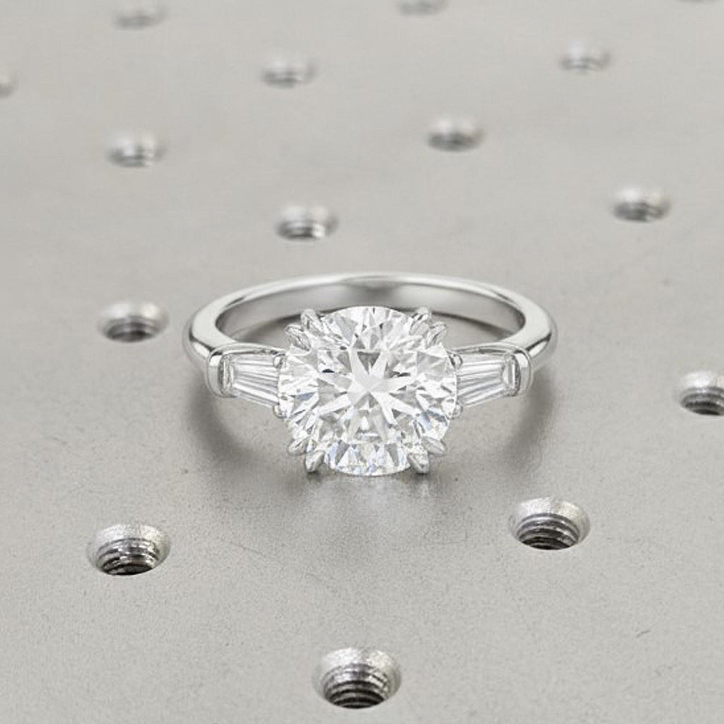 Round Cut Diamond Engagement Ring, 2 CT Round Cut Lab Grown Diamond Ring, Wedding Ring for Women Anniversary Gift, Ring for Her