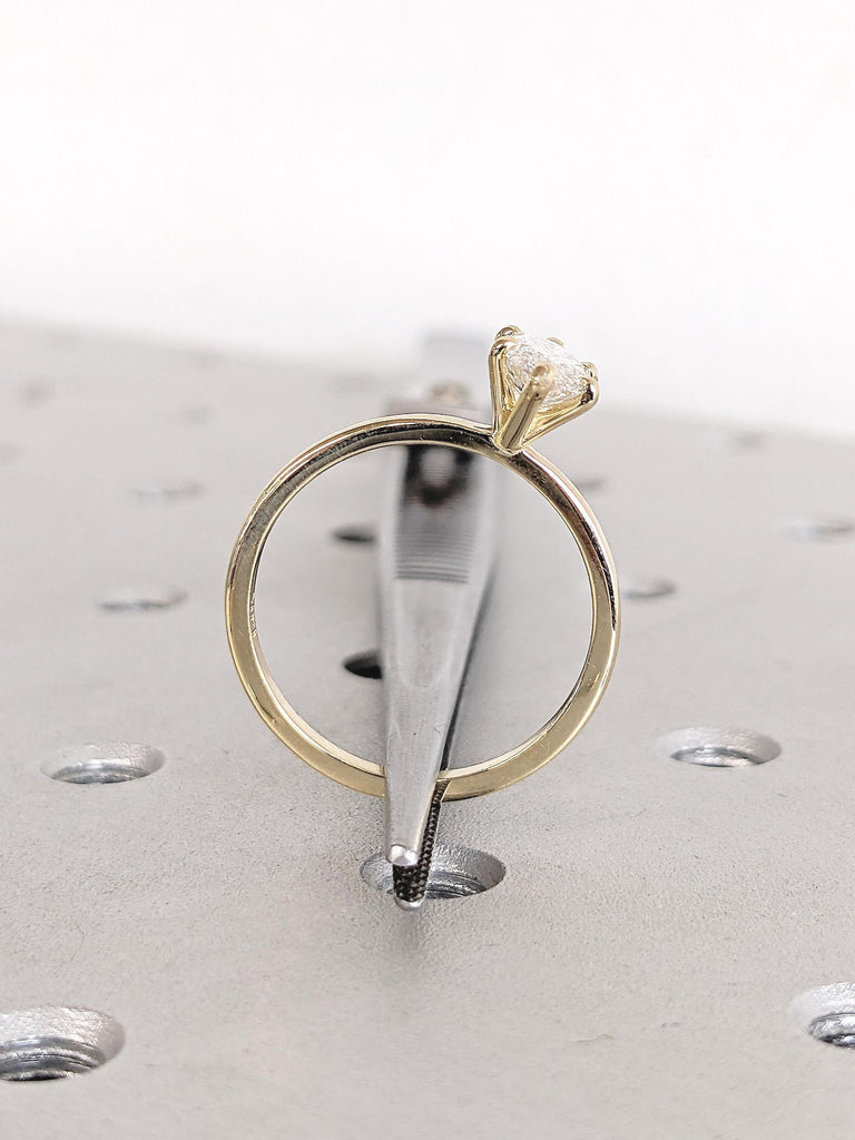 Moissanite Engagement Ring, Marquise Cut Ring, 14k Solid Gold Ring, Solitaire Ring, Wedding Ring