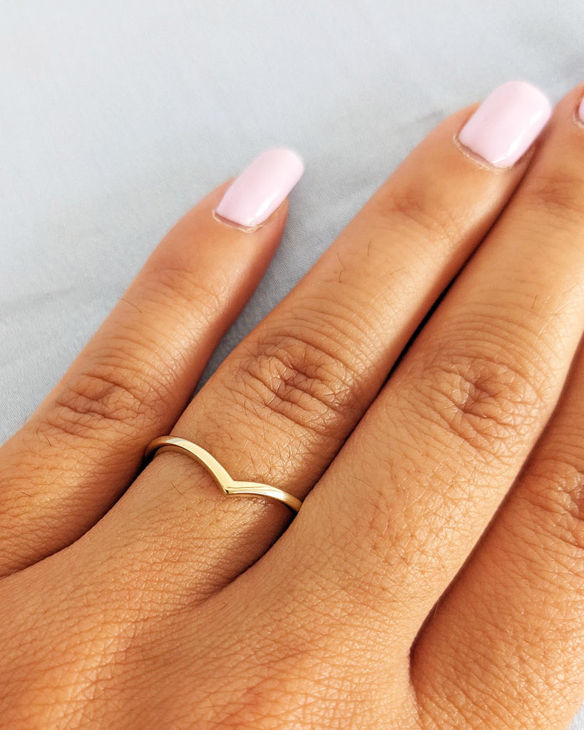 Salt and Pepper Diamond Marquise Ring Bridal Set - Marquise Cut Ring and Gold Curved Wedding Band - Engagement Ring Set in 14K Yellow Gold