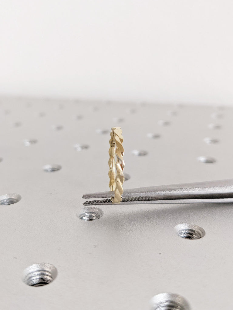 Infinity Twisted Gold Ring: Minimalist Loop Band, Women’s Wedding and Engagement Band