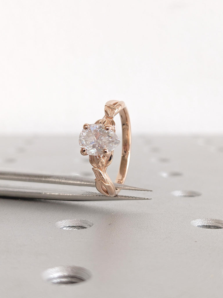 Lab Diamond Ring, Nature Inspired Anniversary Ring, Twig Ring, Nature Jewelry
