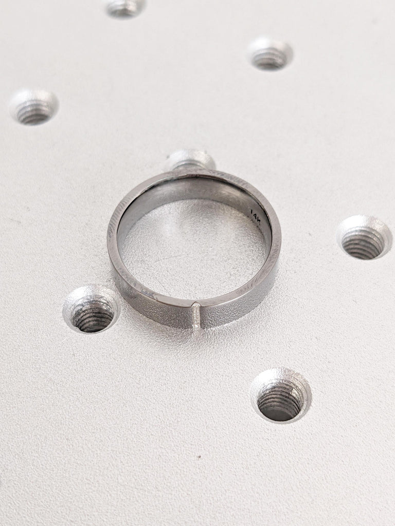 14K Black Gold Baguette Diamond Wedding Band | Men's Diamond Wedding Band | Flush Set Unique Baguette | Modern Stackable Men's Wedding Band