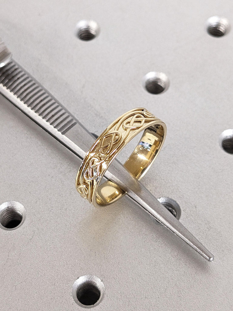 Minimalist Timeless Mens Wedding Ring. Classic 5mm His Wedding Band. Handmade Wedding Jewelry for Him