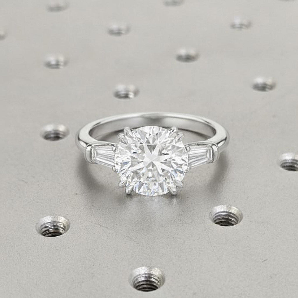 Round Cut Diamond Engagement Ring, 2 CT Round Cut Lab Grown Diamond Ring, Wedding Ring for Women Anniversary Gift, Ring for Her