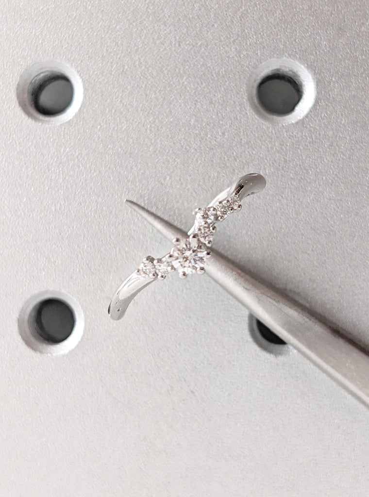 Cluster Ring, Personalized Handmade Rings, Minimalist Stacking Ring