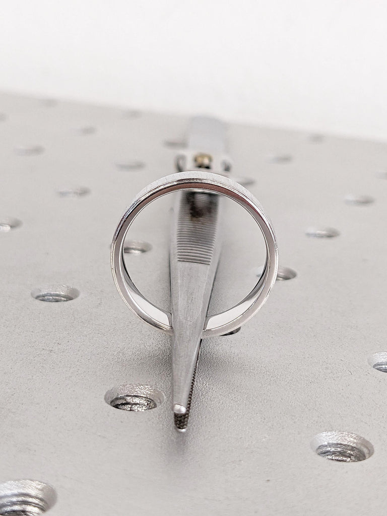 5mm Men's Wedding Ring, 14k White Gold Men Ring, Unique Wedding Band