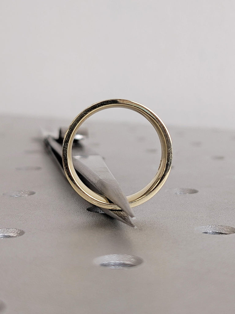 14K Gold Diamond Floral Leaf Wedding Band, Dainty Gold Diamond Men’s Engagement Ring, Vintage Flower Anniversary Ring, Unisex Wedding Band