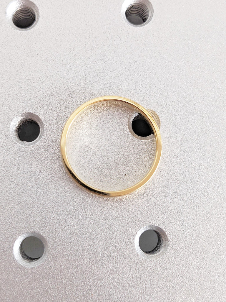 Men's Wedding Band, Men's Engagement Ring, 18K Yellow Gold Ring, Men's Jewelry