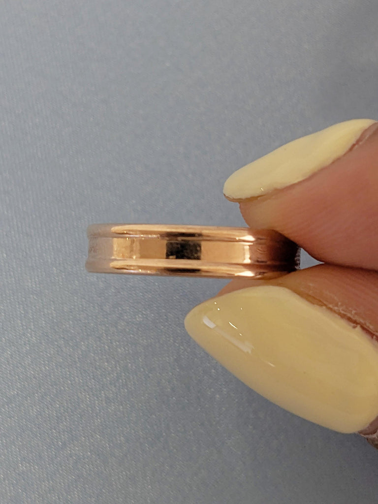 Dainty Wedding Band, 18k/14k Rose Gold Rings Women, Gold Stacking Ring