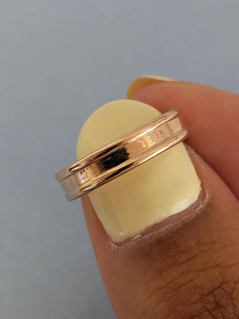 14k Rose Gold Wedding Band, Matching Rings, Unique Wedding Ring, Women's Wedding Band, Personalized Stacking Ring, Wedding Anniversary Gift