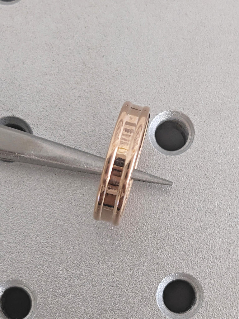 14k Rose Gold Wedding Band, Matching Rings, Unique Wedding Ring, Women's Wedding Band, Personalized Stacking Ring, Wedding Anniversary Gift